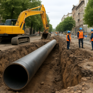 Восстановление разрушенных труб бестраншейным способом